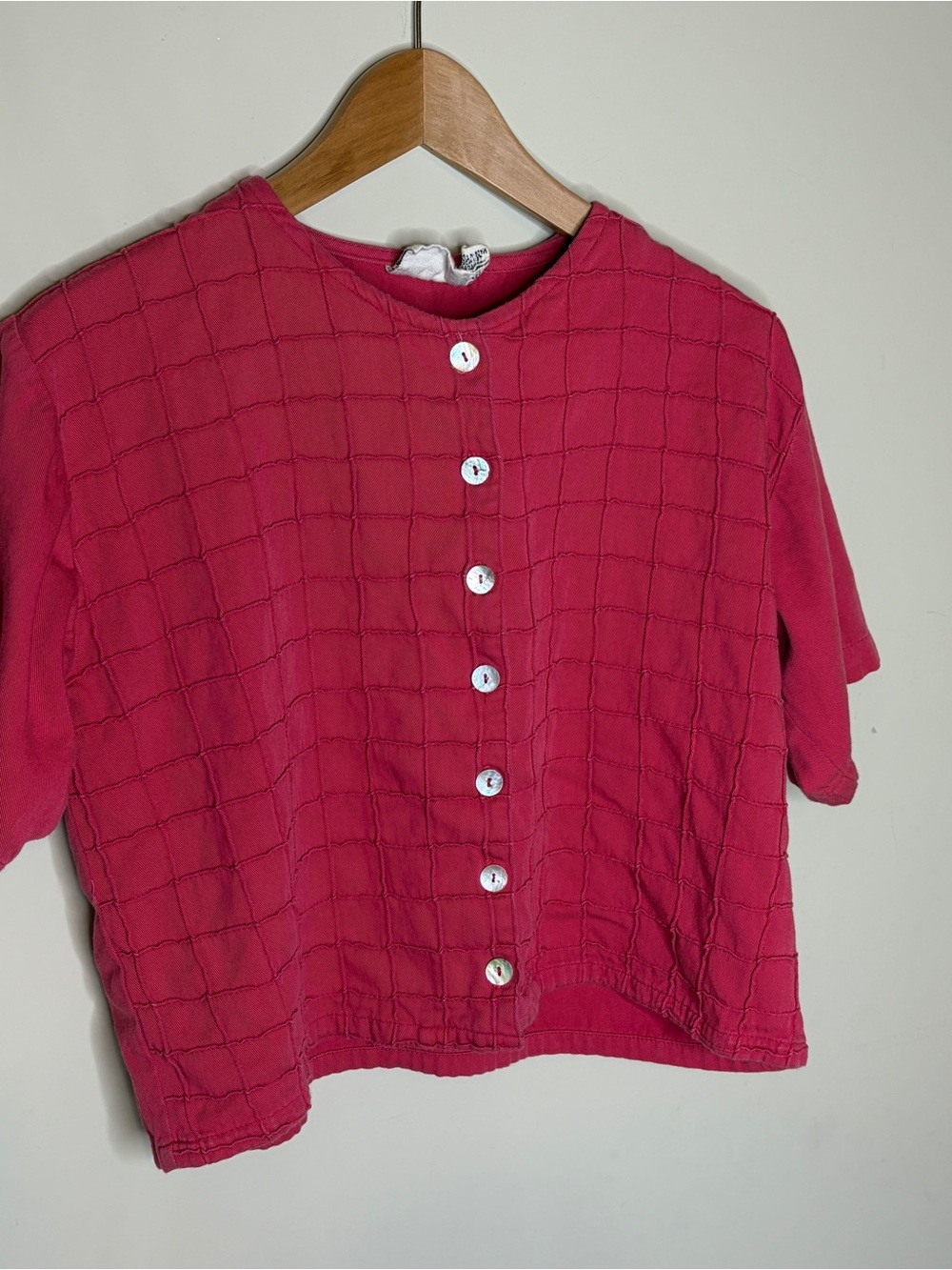 Aegean Cotton Modal Short Sleeve Top in Raspberry Pink - Picture 2 of 8